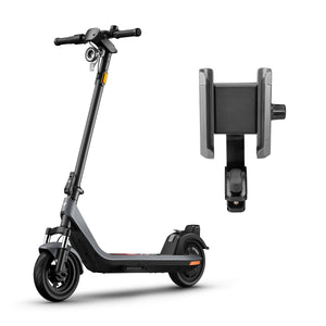 NIU KQi 200P Gray Electric Scooter & Phone Holder Bundle