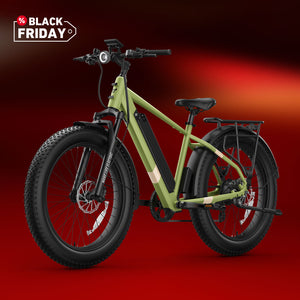 BQi Fat Tire 300 Off-Road Ebike (Step-over) Green Speed 28mph | 50 miles