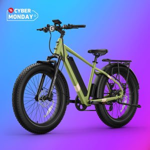BQi Fat Tire 300 Off-Road Ebike (Step-over) Green Speed 28mph | 50 miles