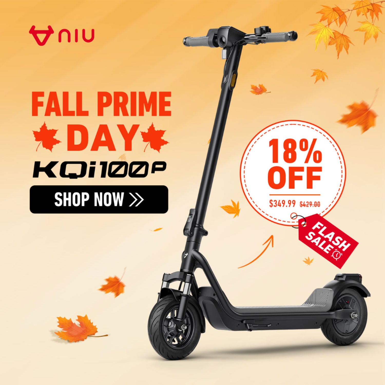 NIU KQi 100P Electric Kick Scooter 17.4 mph | 18 miles