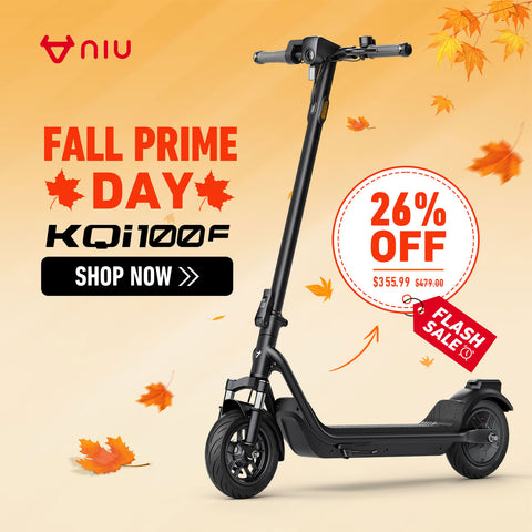 NIU KQi 100F Foldable Handlebar Electric Scooter 17.4 mph | Range 18 miles