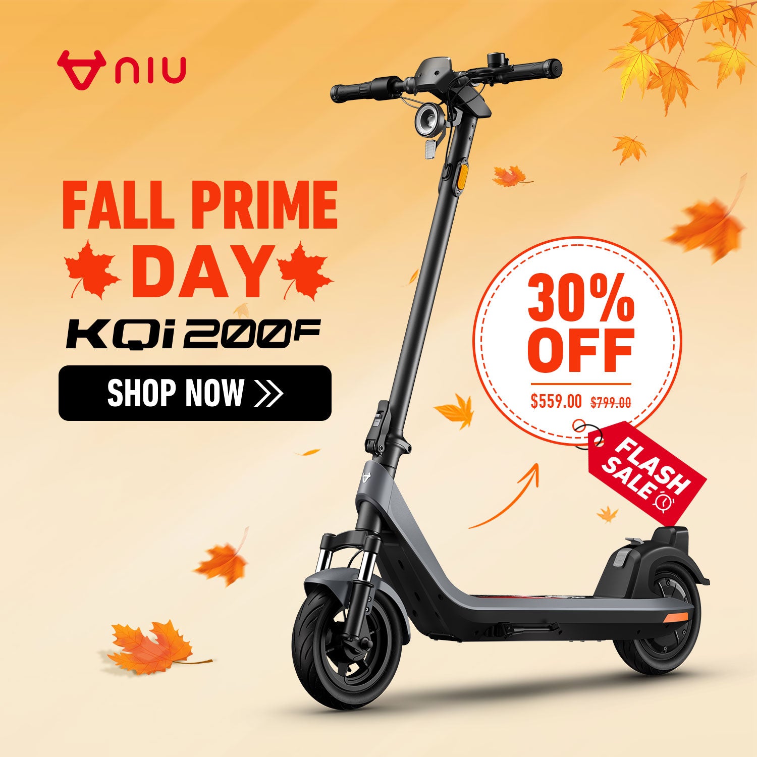 NIU KQi 200F Foldable Handlebar Electric Scooter 20mph | Range 33.6 miles