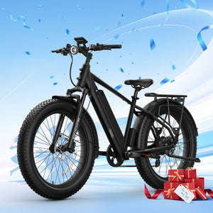 BQi Fat Tire 300 Off-Road Ebike (Step-over) Black Speed 28mph | 50 miles