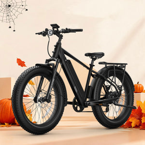 BQi Fat Tire 300 Off-Road Ebike (Step-over) Black Speed 20mph | 50 miles