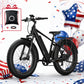BQi Fat Tire 300 Off-Road Ebike (Step-over) Black Speed 28mph | 50 miles