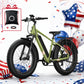 BQi Fat Tire 300 Off-Road Ebike (Step-over) Green Speed 28mph | 50 miles