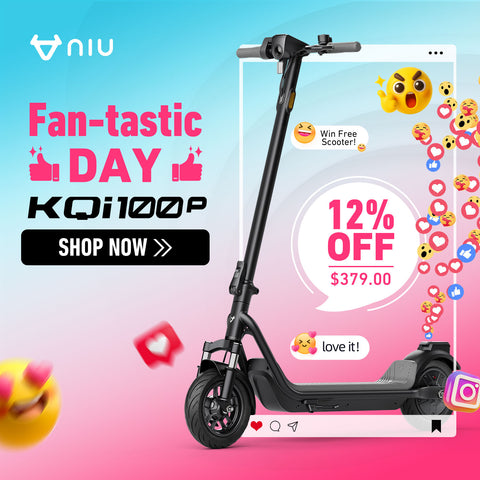 NIU KQi 100P Electric Kick Scooter for Early Eagle 17.4mph | Range 18 miles