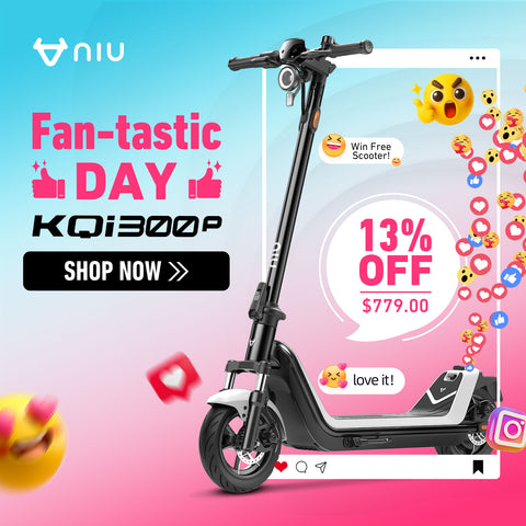 NIU KQi 300P All-Terrain Suspension Electric Scooter 20mph | Range 30 miles