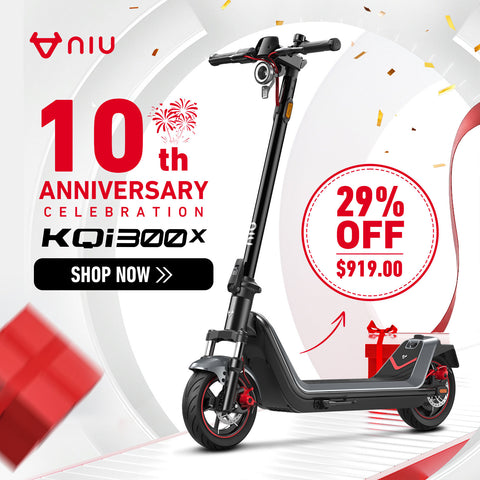 NIU KQi 300X All-Terrain Suspension Electric Scooter 23.6mph | Range 37.3 miles
