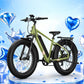 BQi Fat Tire 300 Off-Road Ebike (Step-over) Green Speed 28mph | 50 miles
