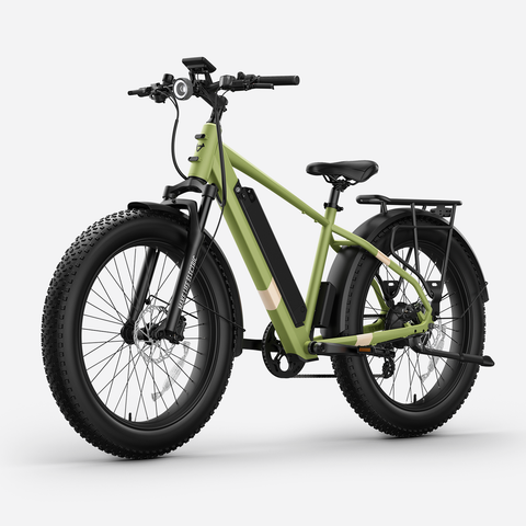 BQi Fat Tire 300 Off-Road Ebike (Step-over) Green Speed 28mph | 50 miles