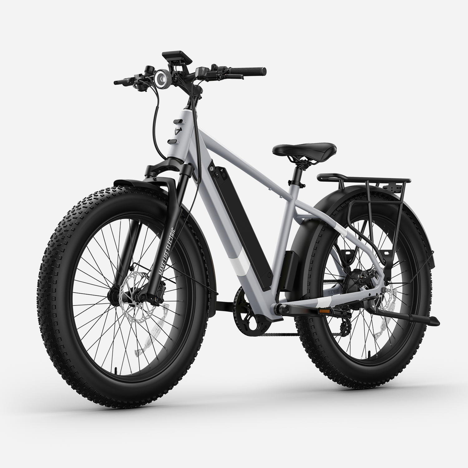 BQi Fat Tire 300 Off-Road Ebike (Step-over) Grey Speed 28mph | 50 miles