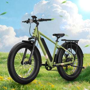 BQi Fat Tire 300 Off-Road Ebike (Step-over) Green Speed 28mph | 50 miles