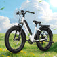 BQi Fat Tire 300 Off-Road Ebike (Step-through) White Speed 28mph | 50 miles