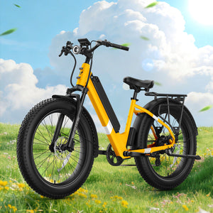 BQi Fat Tire 300 Off-Road Ebike (Step-through) Yellow Speed 28mph | 50 miles