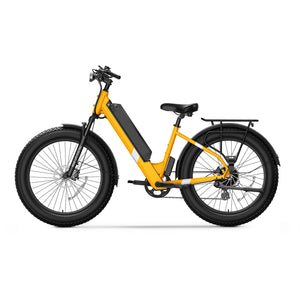 BQi Fat Tire 300 Off-Road Ebike (Step-through) Yellow Speed 28mph | 50 miles