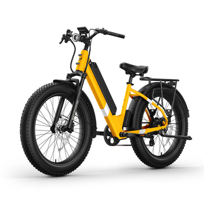 BQi Fat Tire 300 Off-Road Ebike (Step-through) Yellow Speed 28mph | 50 miles